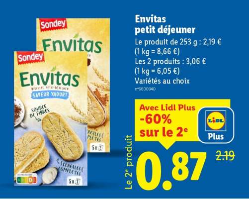 Envitas petit déjeuner