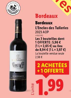 Bordeaux L’Enclos des Tuileries 2023 AOP