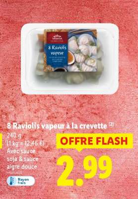 8 Raviolis vapeur à la crevette