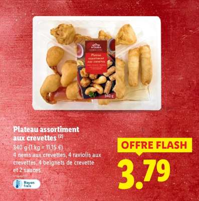 Plateau assortiment aux crevettes