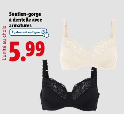 Soutien-gorge à dentelle avec armatures