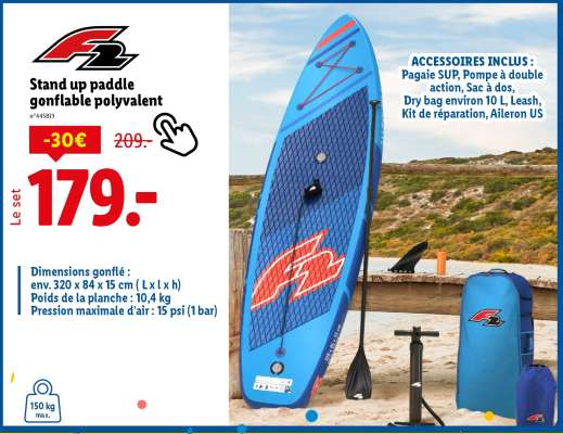 Stand up paddle gonflable polyvalent