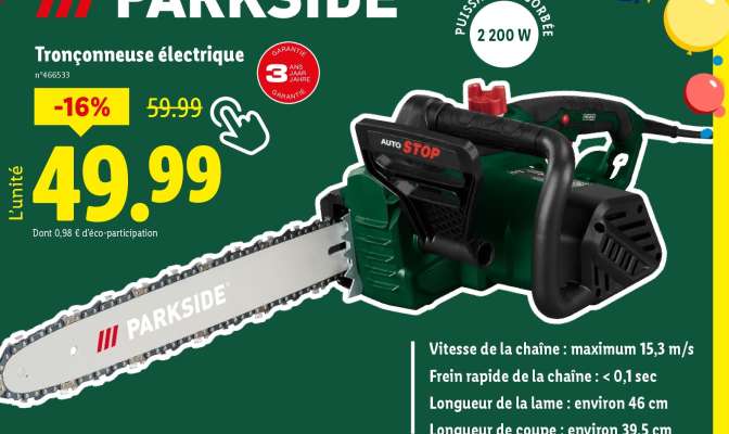 Tronçonneuse électrique PARKSIDE