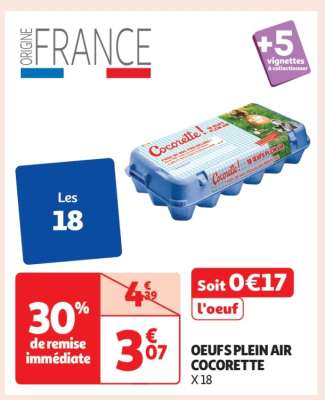 OEUFS PLEIN AIR COCORETTE X 18