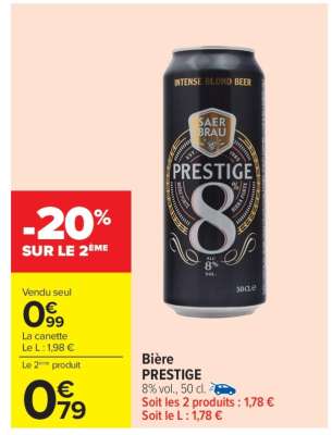 Bière PRESTIGE