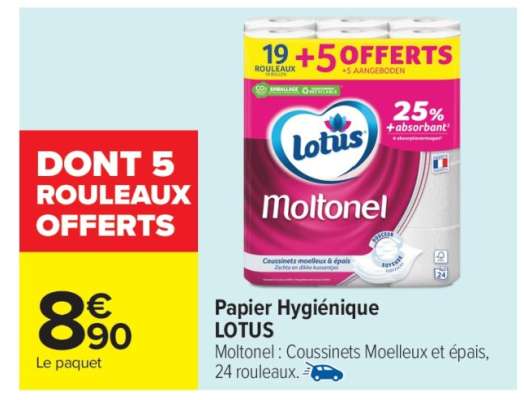 Papier hygiénique LOTUS