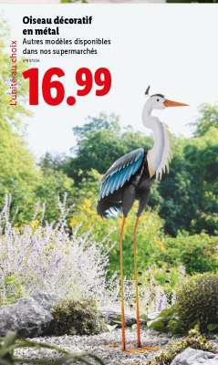 Oiseau décoratif en métal