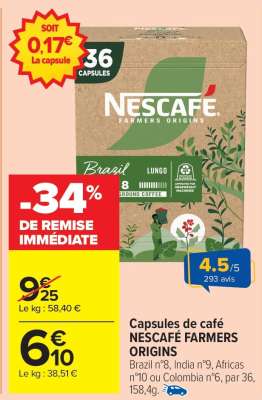 Capsules de café "Nescafé Farmers Origins"