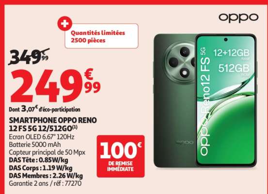 SMARTPHONE OPPO RENO 12 FS 5G 12/512GO
