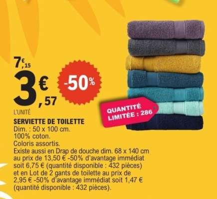 Serviette de toilette