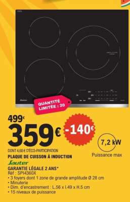 PLAQUE DE CUISSON À INDUCTION