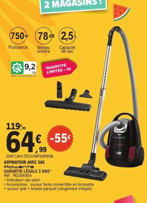 ASPIRATEUR AVEC SAC ROWENTA