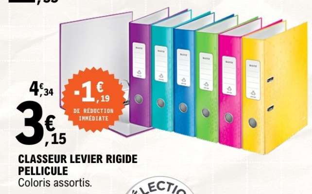 CLASSEUR LEVIER RIGIDE PELLICULE