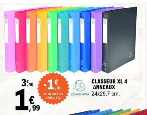 CLASSEUR XL 4 ANNEAUX