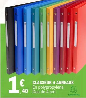 CLASSEUR 4 ANNEAUX