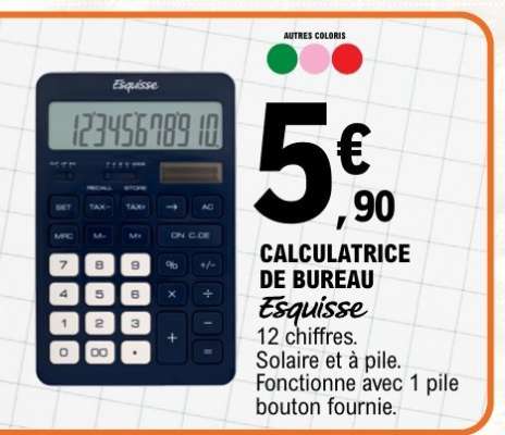 CALCULATRICE DE BUREAU Esquisse