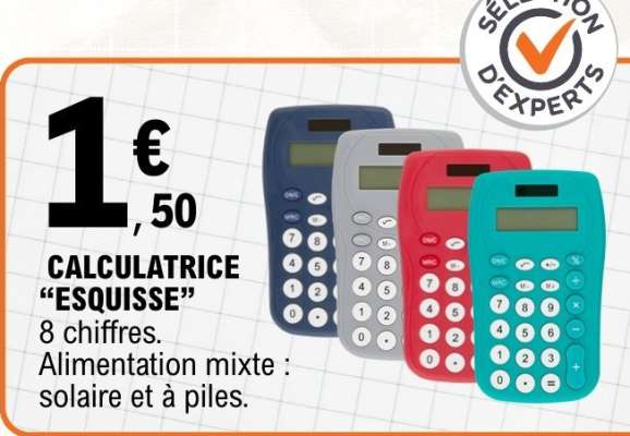 CALCULATRICE “ESQUISSE”