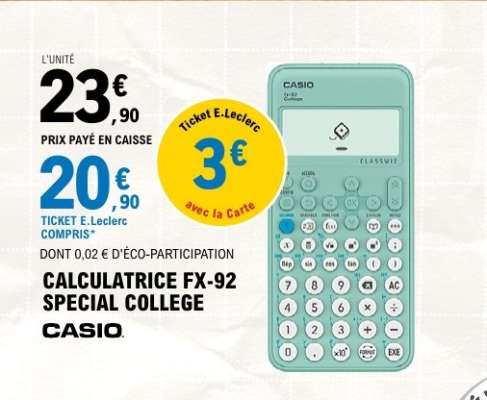 CALCULATRICE FX-92 SPECIAL COLLEGE