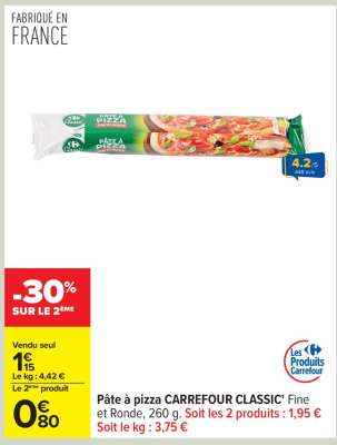 Pâte à Pizza Carrefour Classic