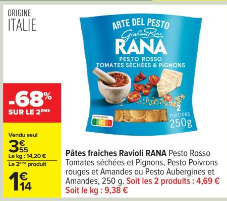 Pâtes fraîches Ravioli RANA