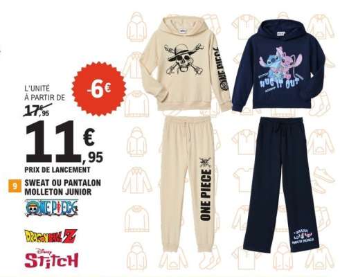 SWEAT OU PANTALON MOLLETON JUNIOR