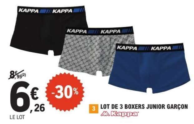 Lot de 3 Boxers Junior Garçon