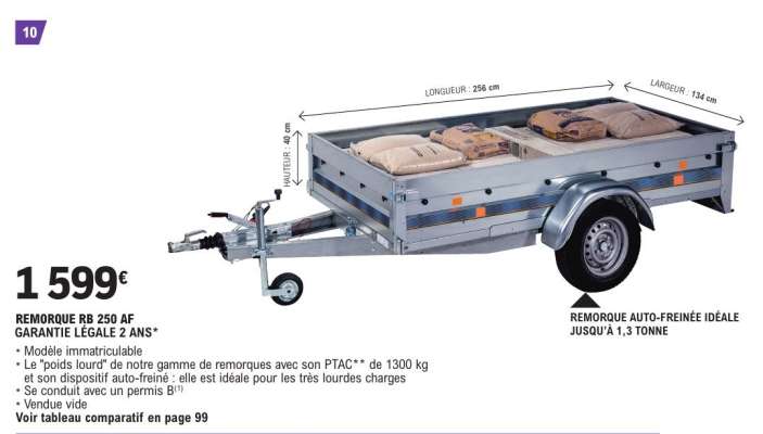 REMORQUE RB 250 AF