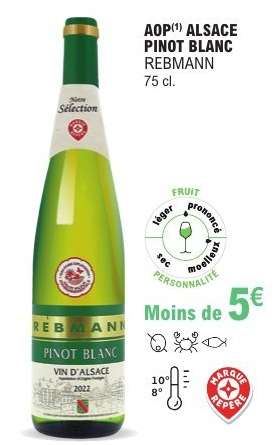 AOP ALSACE PINOT BLANC REBMANN