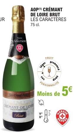 AOP CRÉMANT DE LOIRE BRUT LES CARACTÈRES