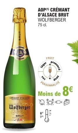AOP Crémant d'Alsace Brut Wolfberger