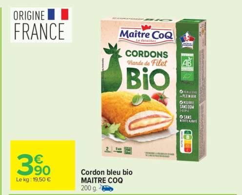 Cordon bleu bio MAÎTRE COQ