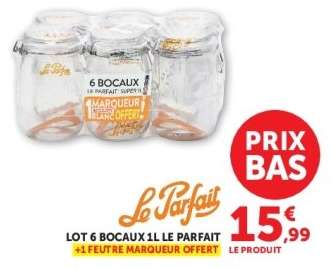 Lot 6 Bocaux 1L Le Parfait