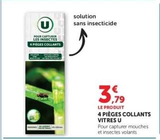 4 PIÈGES COLLANTS VITRES U