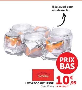 LOT 6 BOCAUX 125GR