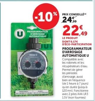 Programmateur d'arrosage automatique U