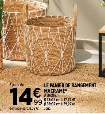 LE PANIER DE RANGEMENT MACRAMÉ