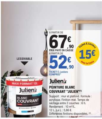 PEINTURE BLANC COUVRANT "JULIEN"