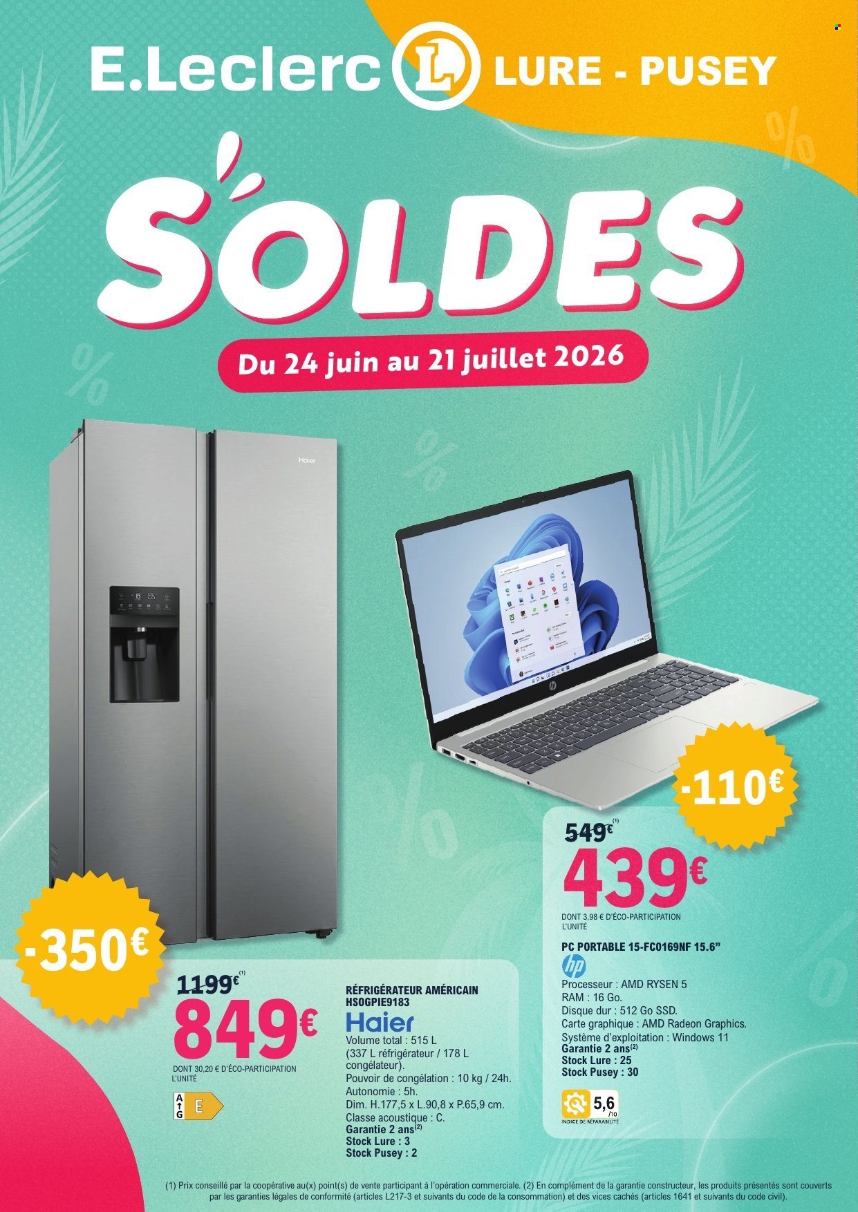 Catalogue E.Leclerc - 24.06.2026 - 21.07.2026. Page 1