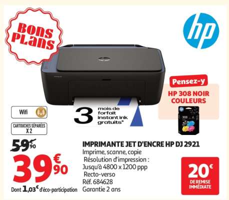 IMPRIMANTE JET D'ENCRE HP DJ 2921