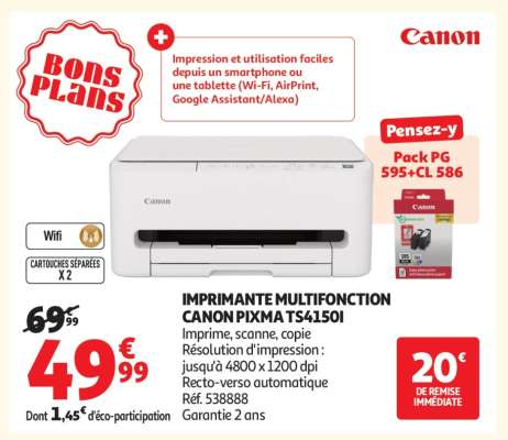 IMPRIMANTE MULTIFONCTION CANON PIXMA TS4150I