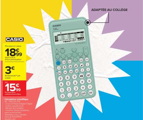 Calculatrice scientifique Casio