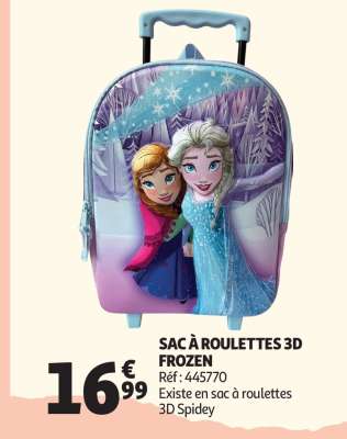 SAC À ROULETTES 3D FROZEN