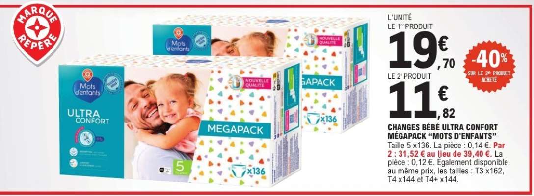 CHANGES BÉBÉ ULTRA CONFORT MÉGAPACK 'MOTS D'ENFANTS'