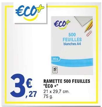 RAMETTE 500 FEUILLES “ECO+”