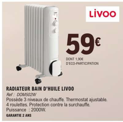 RADIATEUR BAIN D’HUILE LIVOO