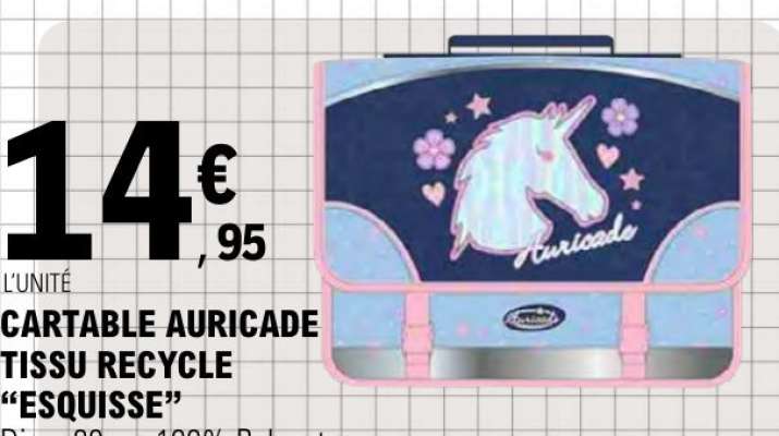 CARTABLE AURICADE TISSU RECYCLE "ESQUISSE"