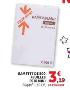 RAMETTE DE 500 FEUILLES PRIX MINI