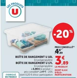 BOÎTE DE RANGEMENT U 10L