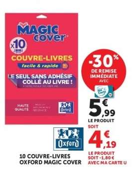 10 COUVRE-LIVRES OXFORD MAGIC COVER