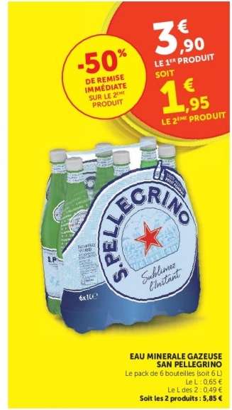 Eau minérale gazeuse SAN PELLEGRINO